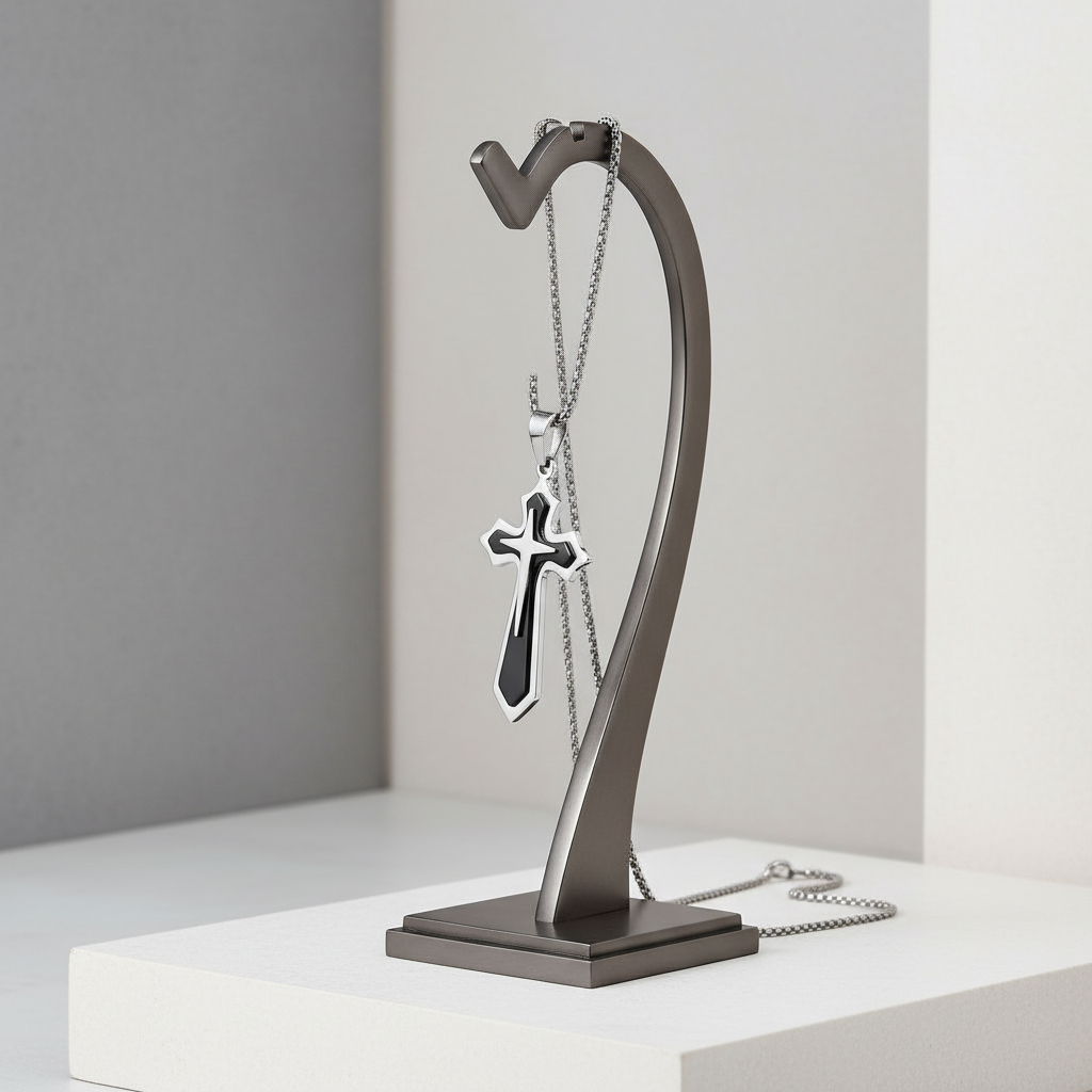 Collana BOLD CROSS Bicolor | Eldra Milano