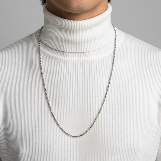 ROPE BOLD LIGHT – Collana Unisex a Corda Sottile 1 mm – Eldra Milano