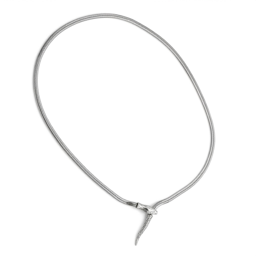 SNAKE FLOW – Collana Serpente Regolabile in Acciaio Inossidabile – Eldra Milano