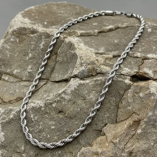 ROPE BOLD SOLID – Collana Unisex a Corda Spessa in Acciaio Inossidabile – Eldra Milano