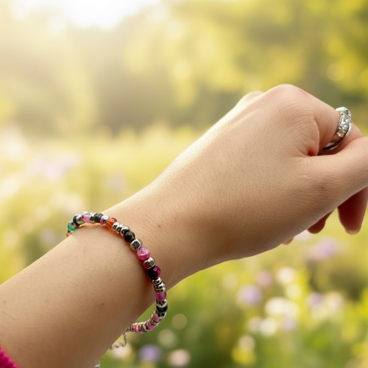 Bracciale ESSENCE STONE | Pietre Naturali a Sfera e Acciaio Inox – linea4316 – Eldra Milano