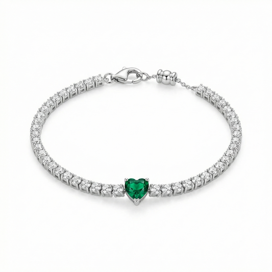 Bracciale Tennis Heart Gem | chiusura con cursore