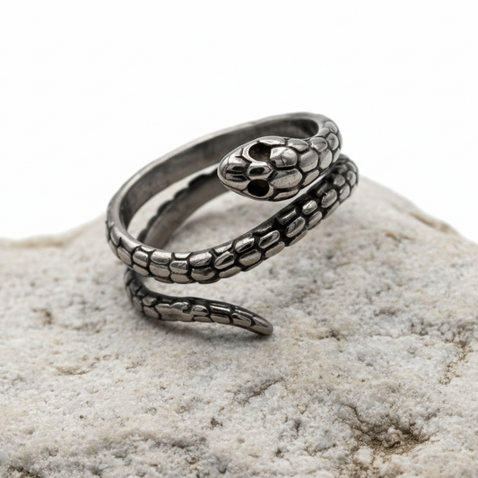 Anello SERPENT WRAP | Acciaio Inox Semi-Regolabile – Eldra Milano