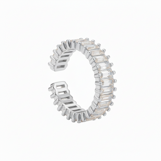 GLOW HALO – Anello Regolabile Eternity con Zirconi Baguette – Eldra Milano