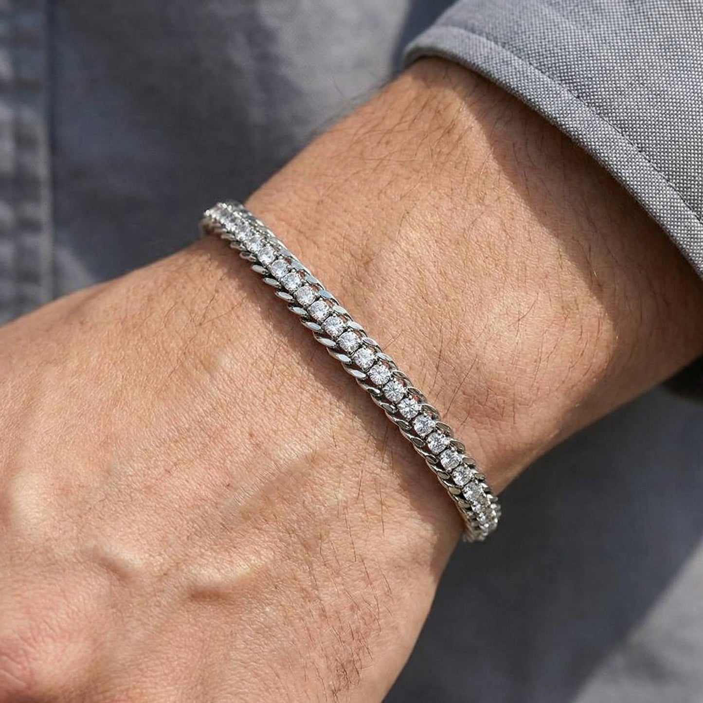 Bracciale Tennis Bold da uomo - Eldra Milano