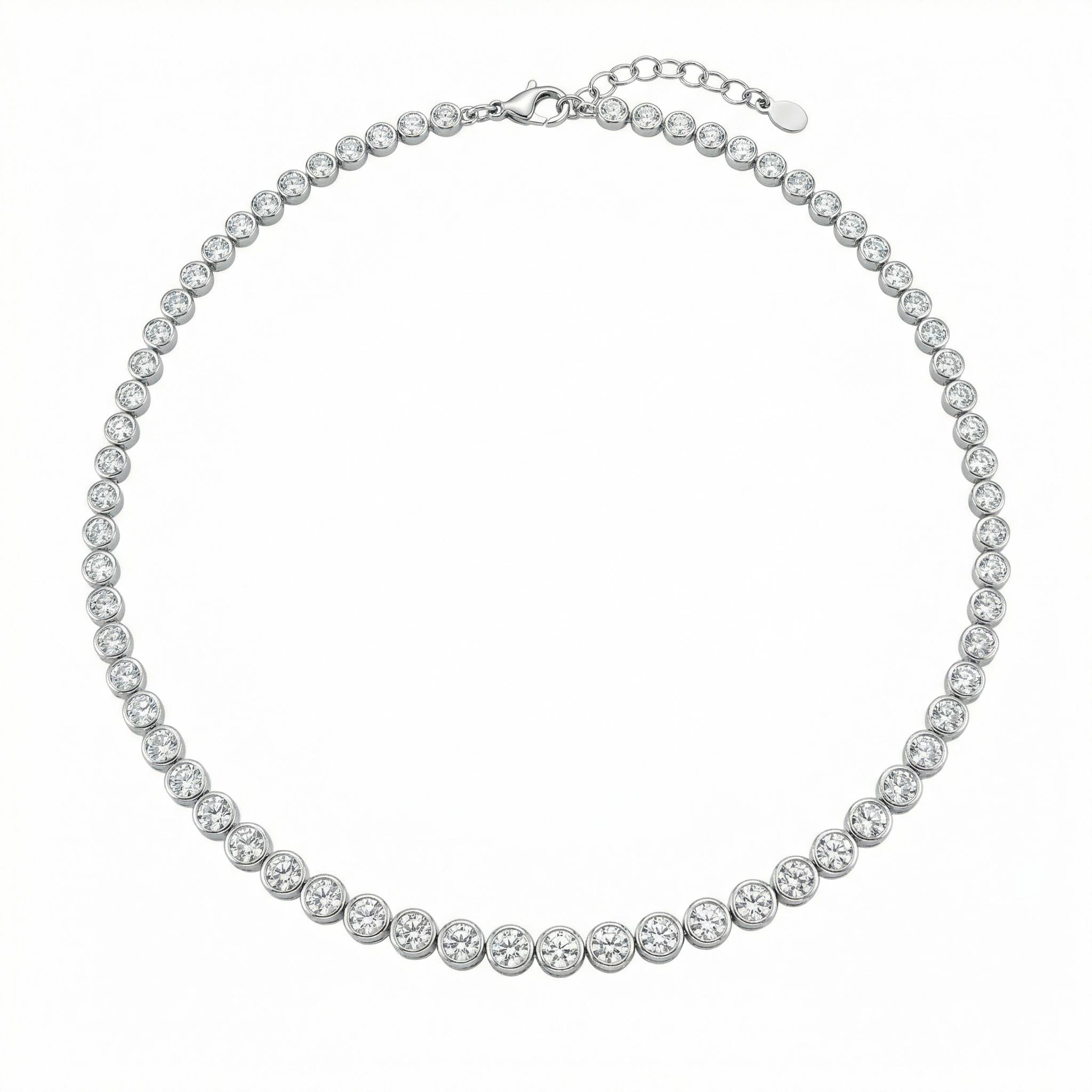 Collana INFINITY GLOW | Tennis Graduato in Acciaio Inox e Zirconi Brillanti – Eldra Milano