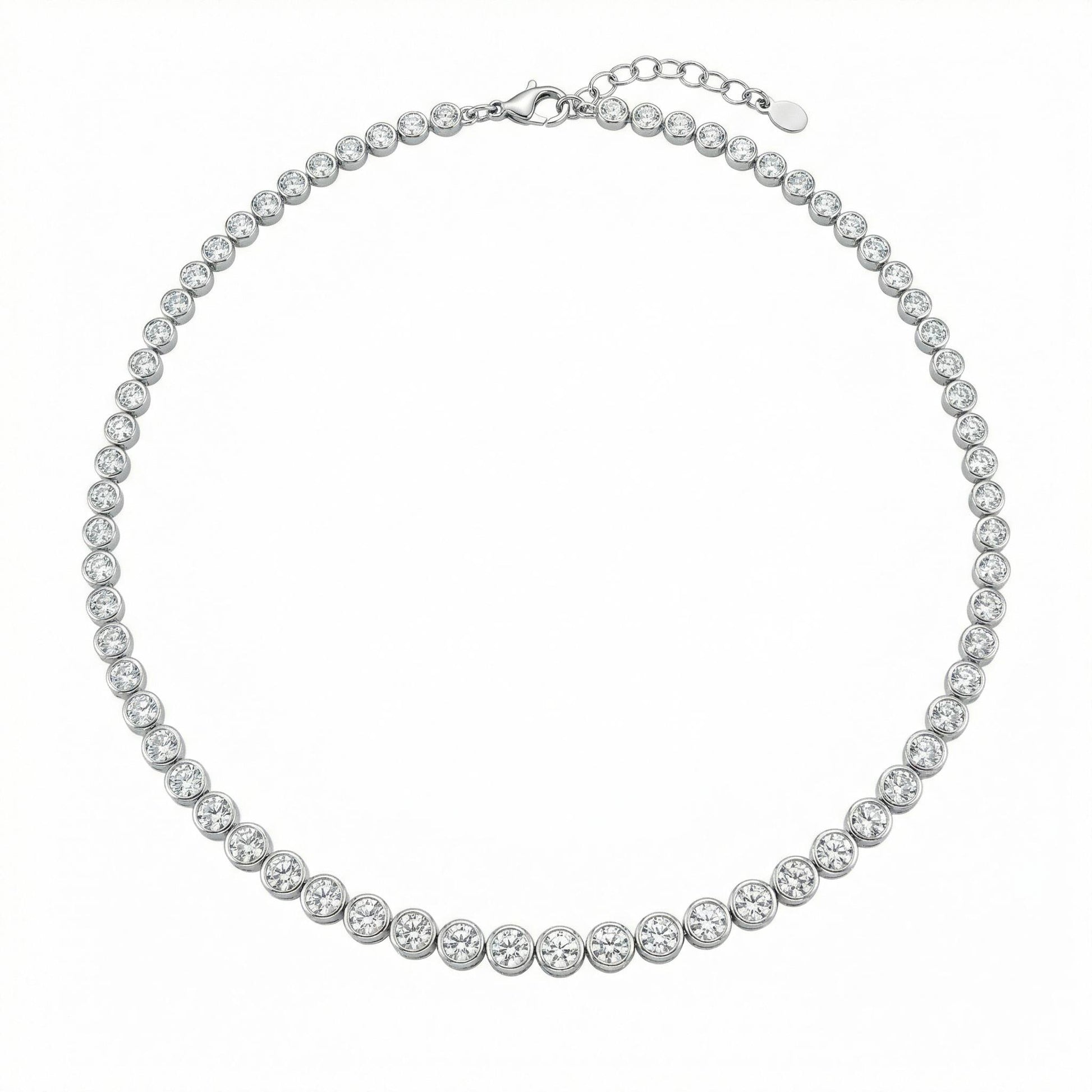 Collana INFINITY GLOW | Tennis Graduato in Acciaio Inox e Zirconi Brillanti – Eldra Milano