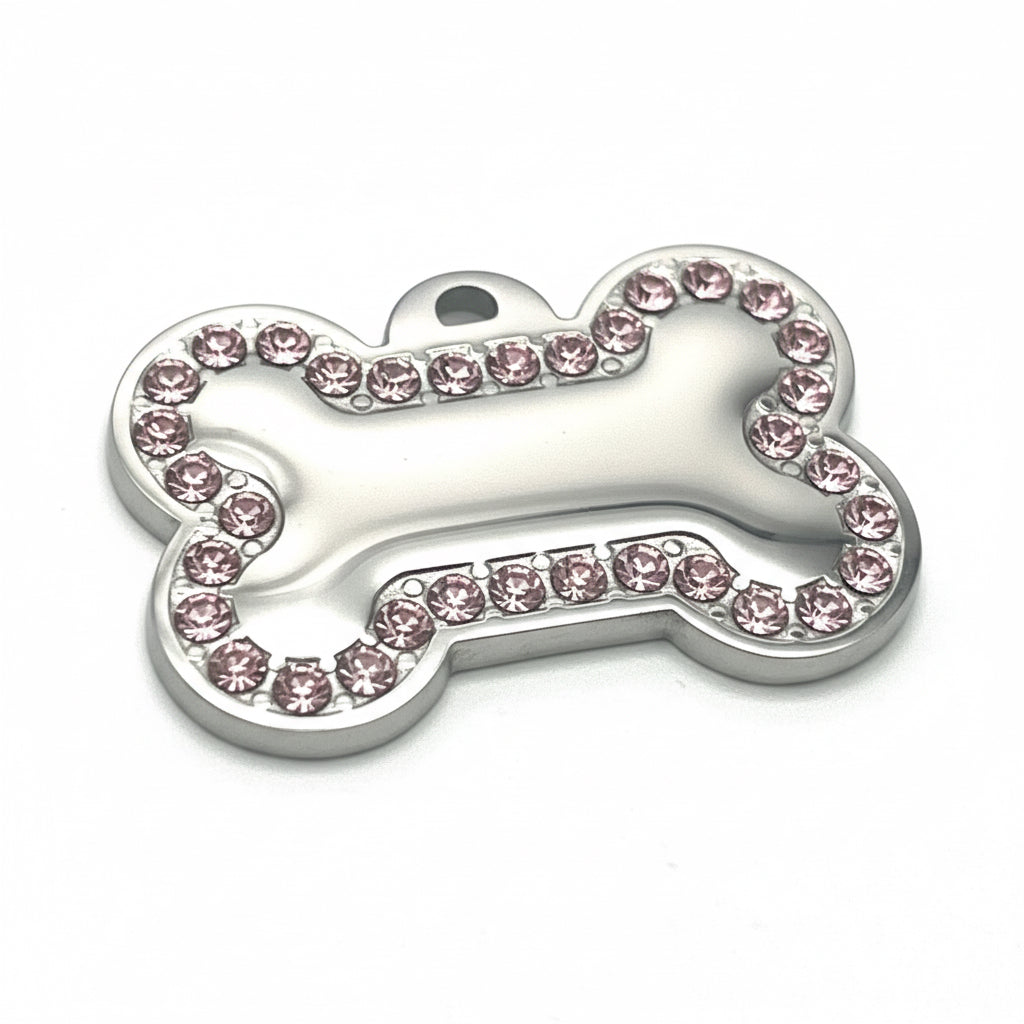 Targhetta cani e gatti con strass