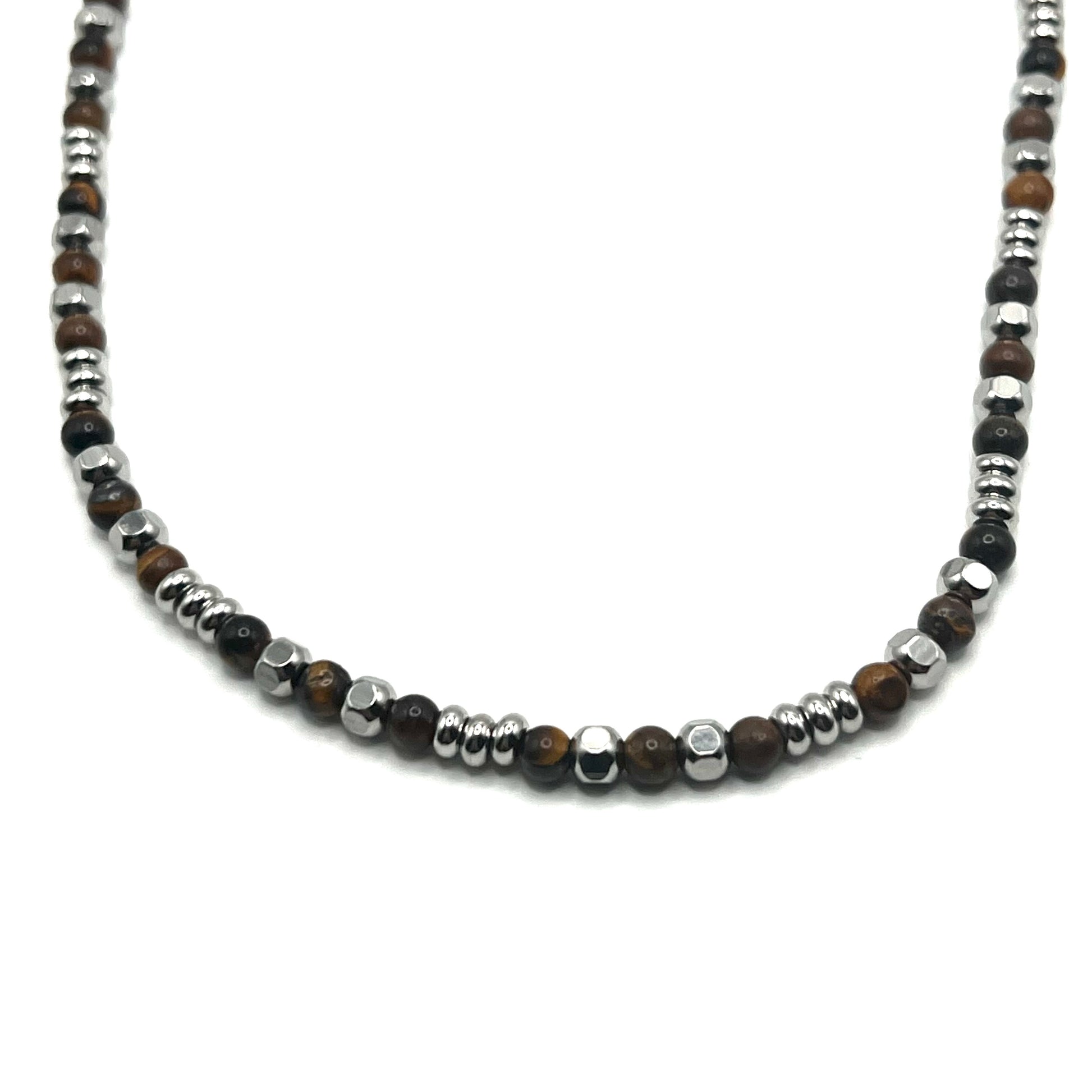 Collana ESSENCE STONE | Pietre Naturali a Sfera e Catena in Acciaio Inox – linea4316 – Eldra Milano