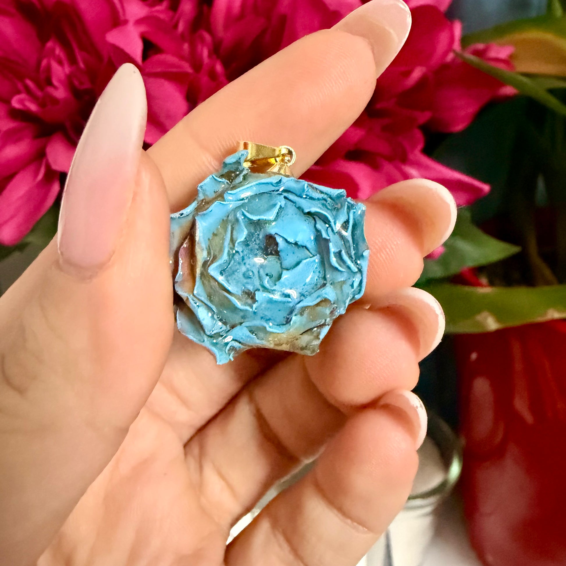 Charm fiore azzurro