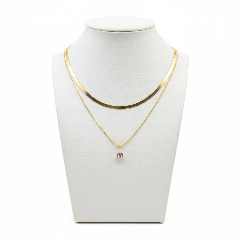 collana due anime punto luce a goccia
