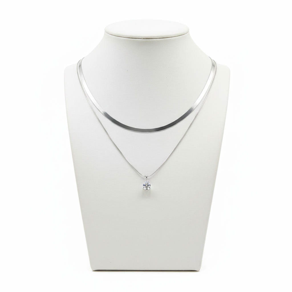 collana due anime punto luce a goccia