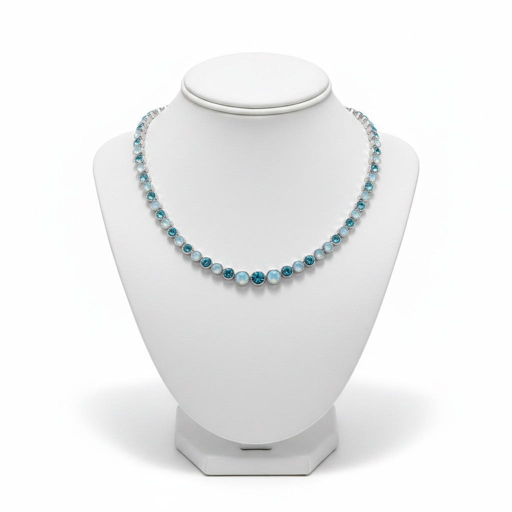Collana a choker cascata di colori