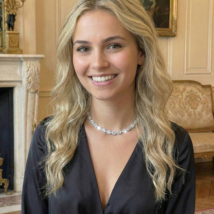 Collana "Luce Imperiale" – Quadrato con Zirconi