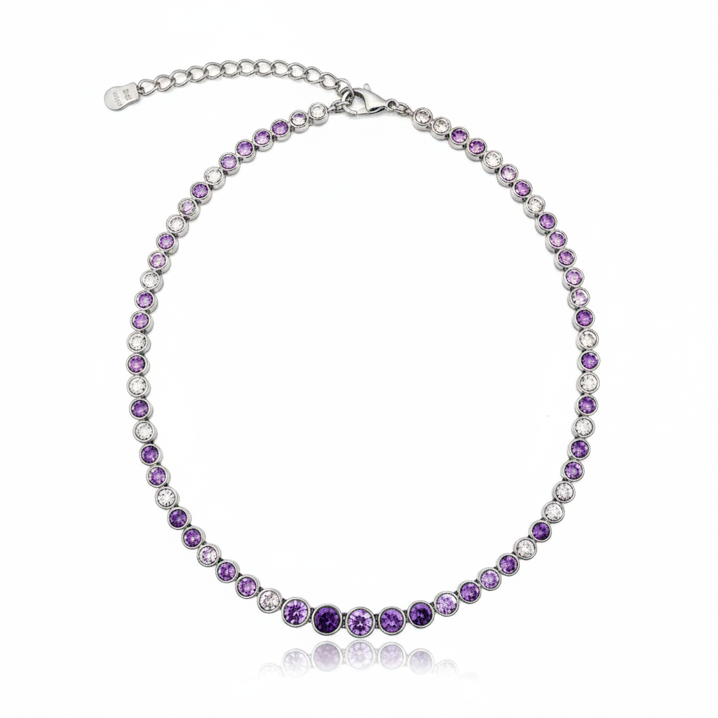 Collana a choker cascata di colori