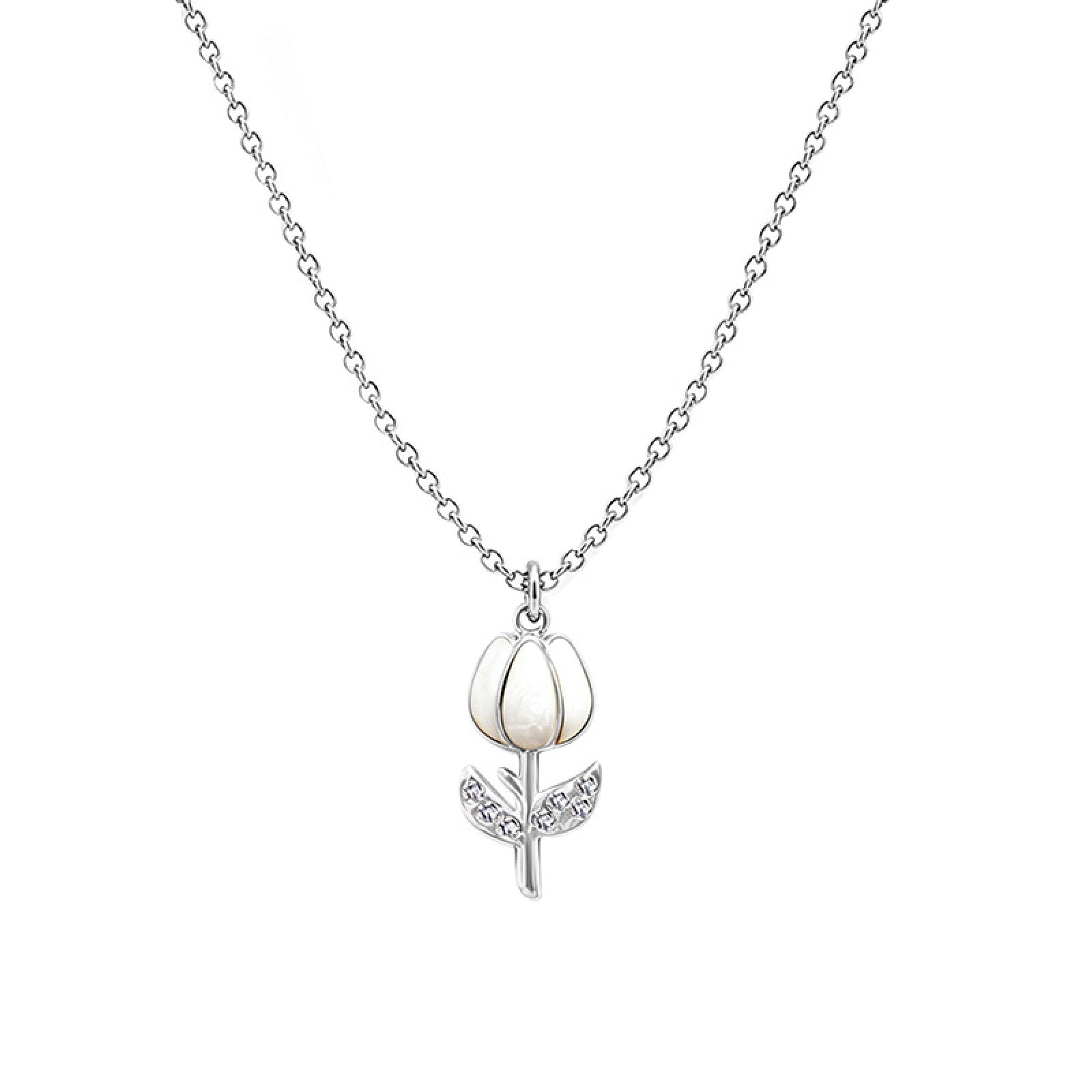 Collana tulipano con strass