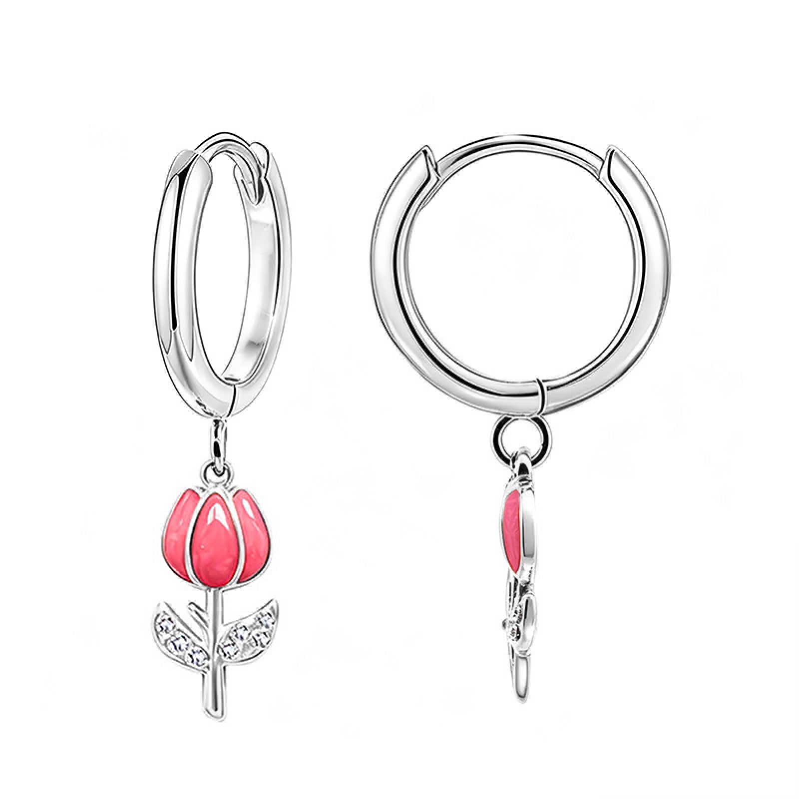 Orecchini tulipano con strass