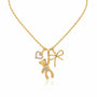 Collana Charm orso cuore e fiocco