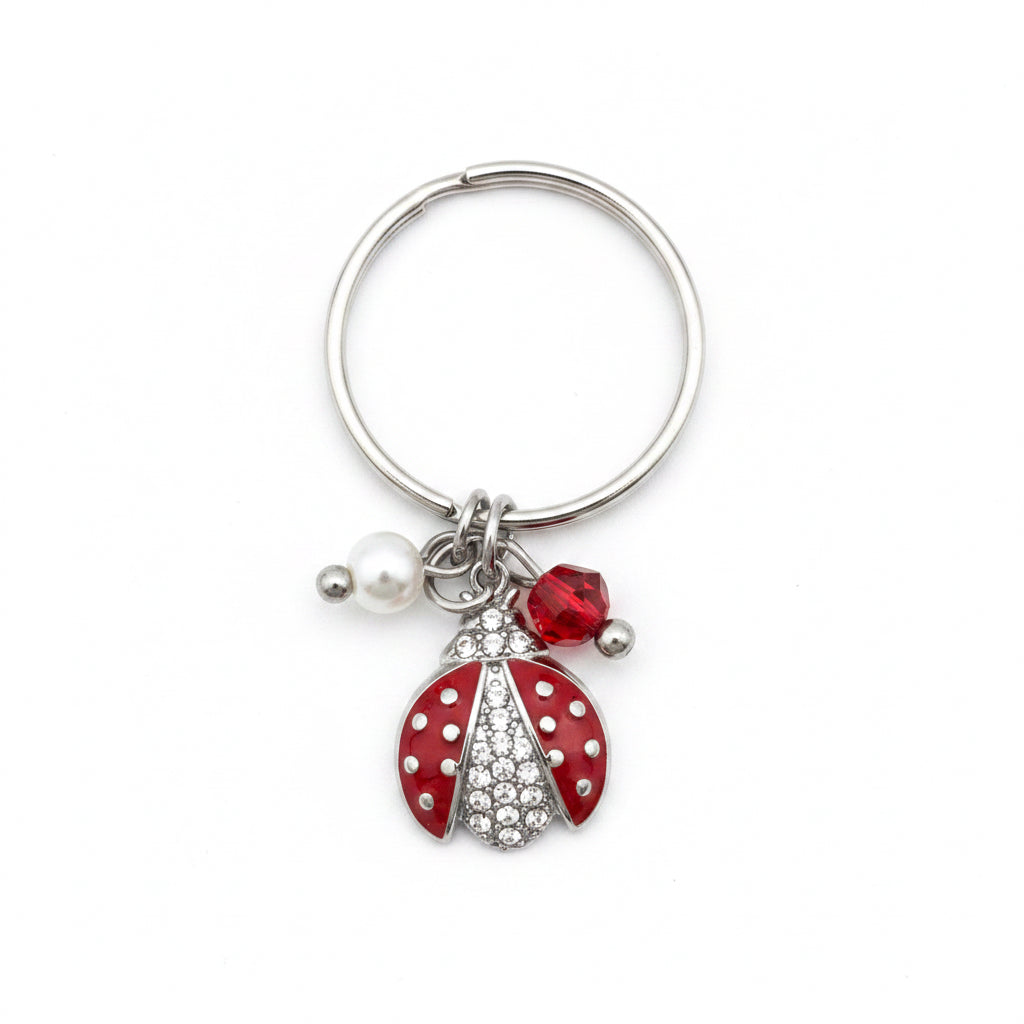 Anello Charm coccinella regolabile