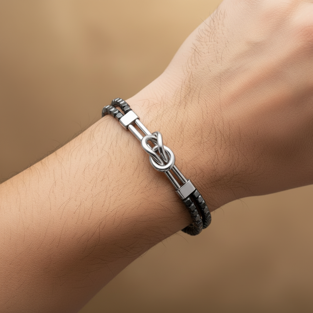 Bracciale nodo essenziale