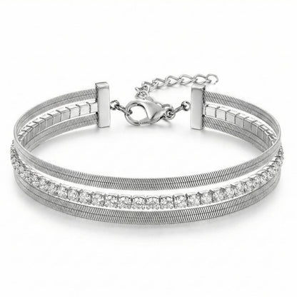 Bracciale "Snake & Tennis" Triple-Layer