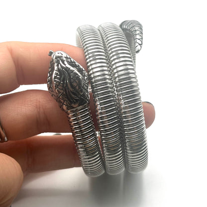 Bracciale SERPENT COIL | Acciaio Inox Regolabile Biker Style – Eldra Milano