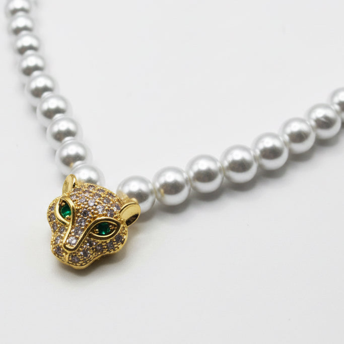 Collana PEARL GLAM | Perle e Pendenti in Acciaio Inox & Strass – Eldra Milano