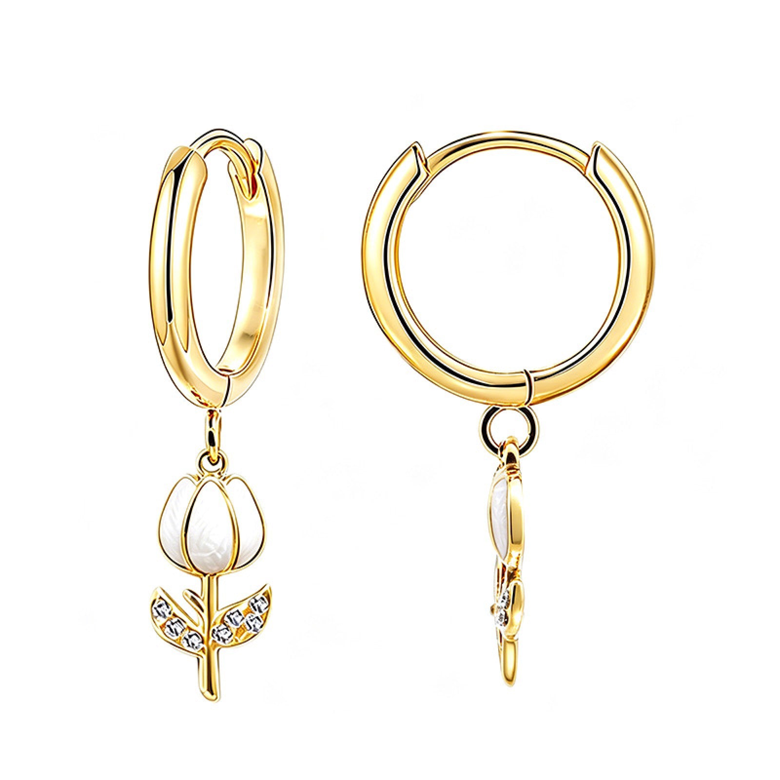 Orecchini tulipano con strass