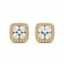 Orecchini squadrati con zirconi e strass