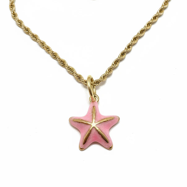 Charm stella marina rosa