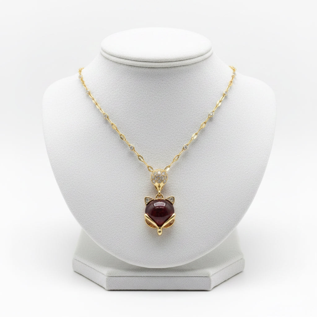 Collana volpe rossa in cristallo