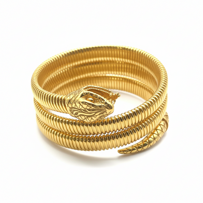 Bracciale SERPENT COIL | Acciaio Inox Regolabile Biker Style – Eldra Milano