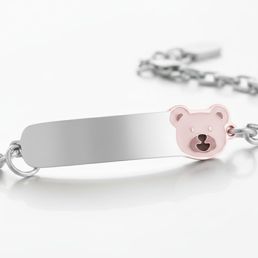 Bracciale bambina e bambino orsetto personalizzato