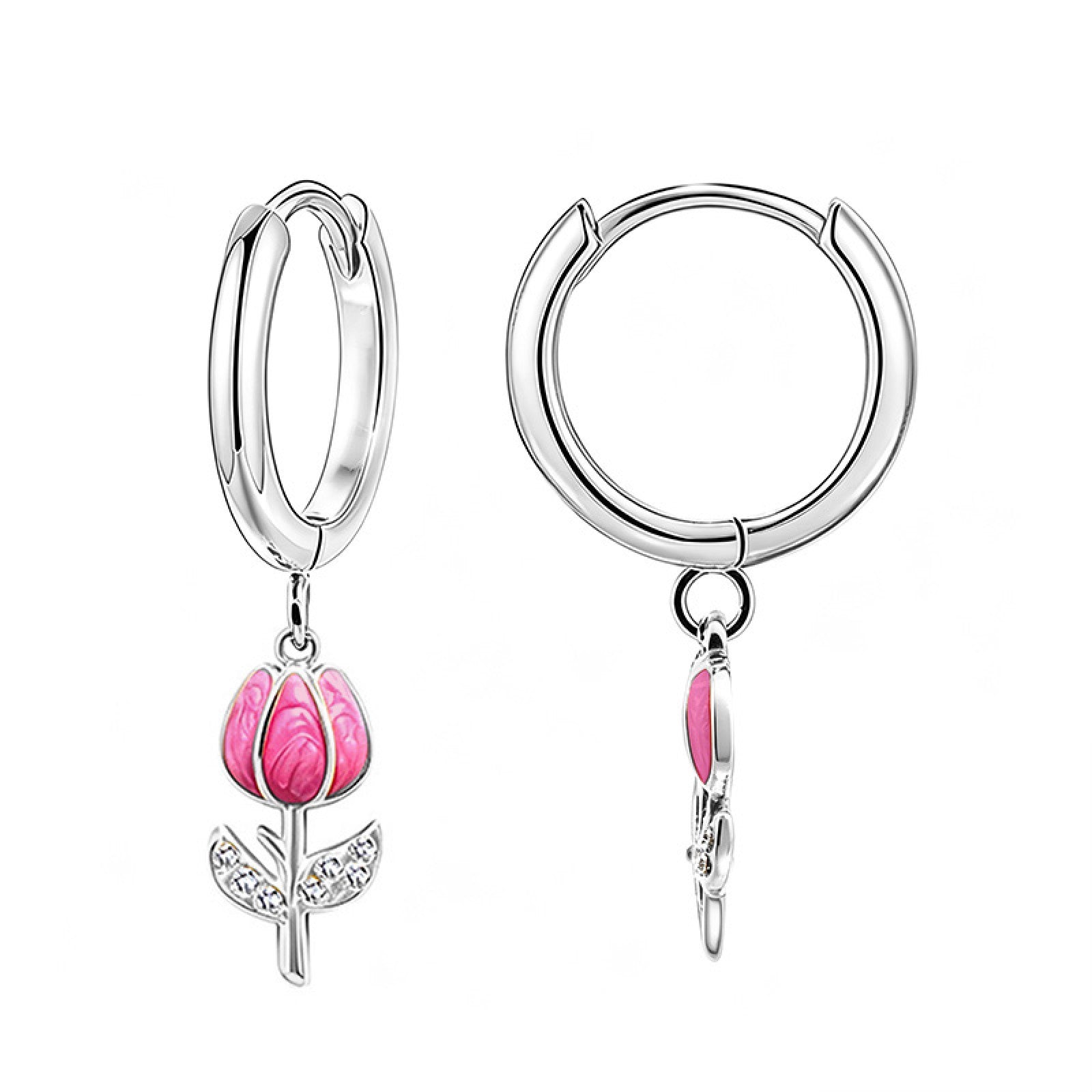 Orecchini tulipano con strass