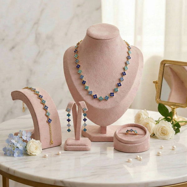 Parure Completa LUCKY LEAF – Collezione Fortuna 4 pezzi –…