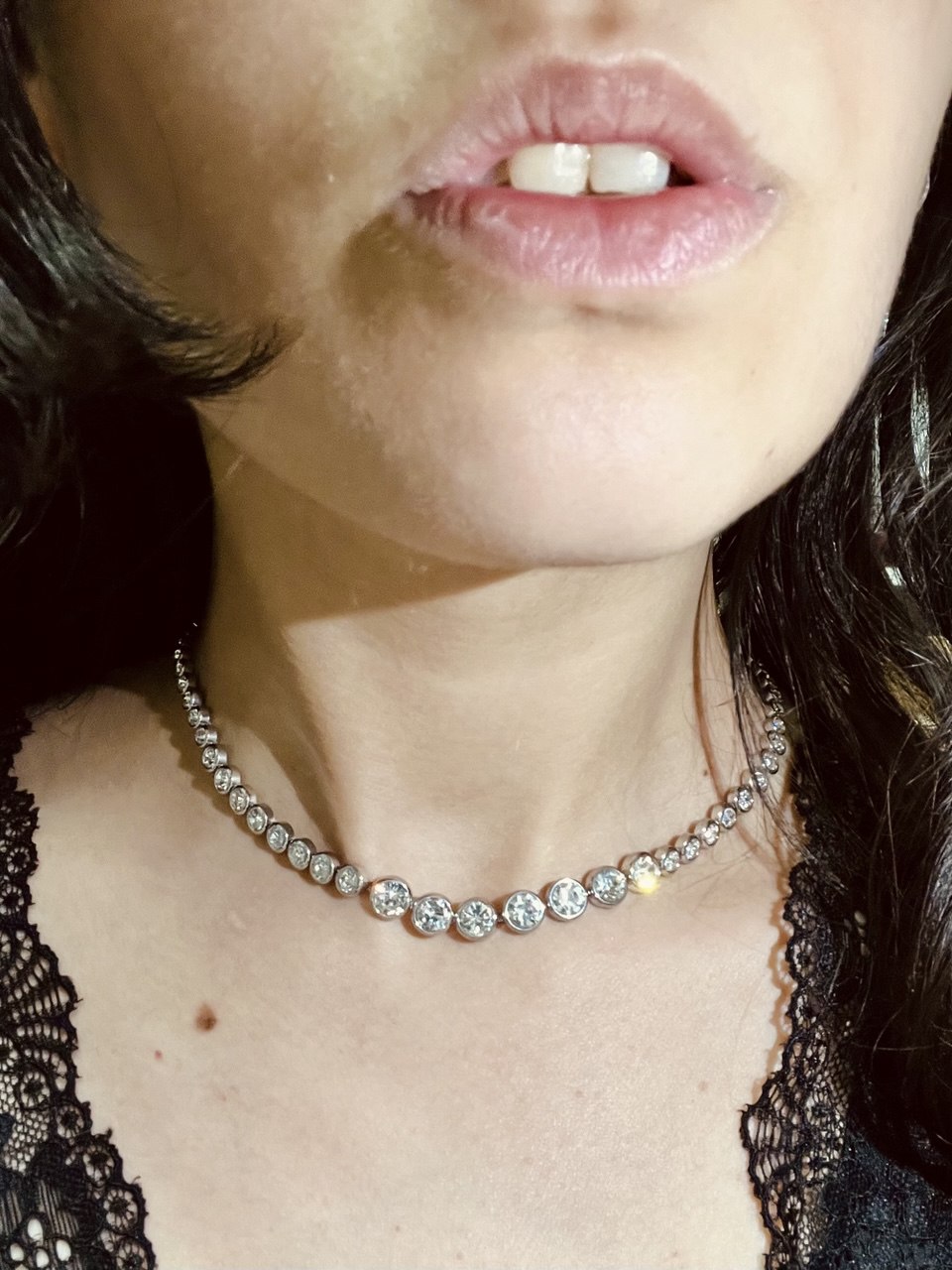 Collana INFINITY GLOW | Tennis Graduato in Acciaio Inox e Zirconi Brillanti – Eldra Milano