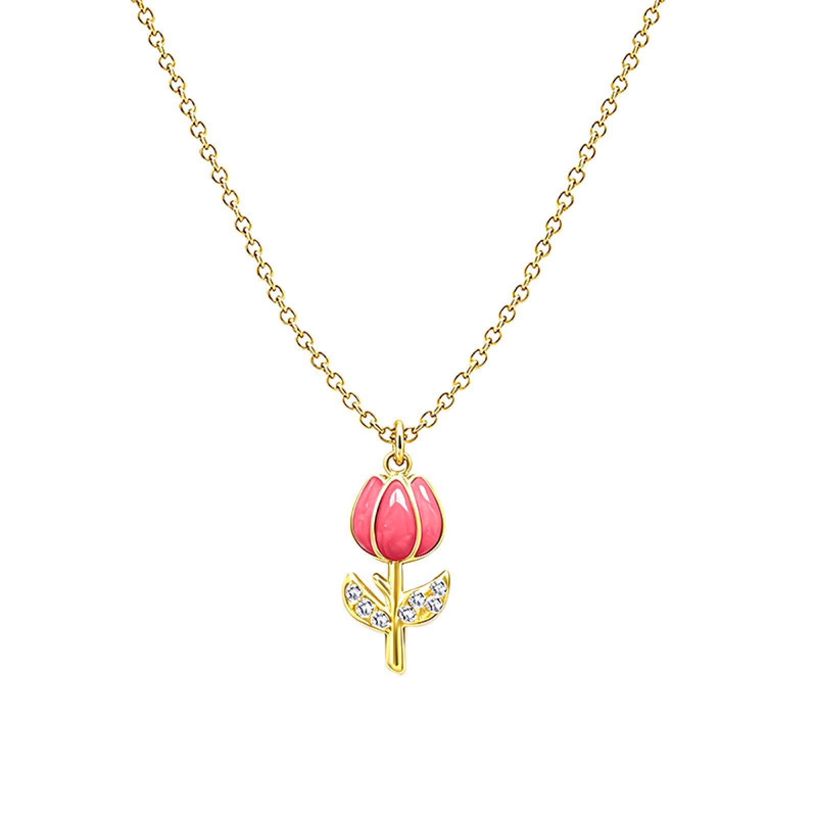 Collana tulipano con strass