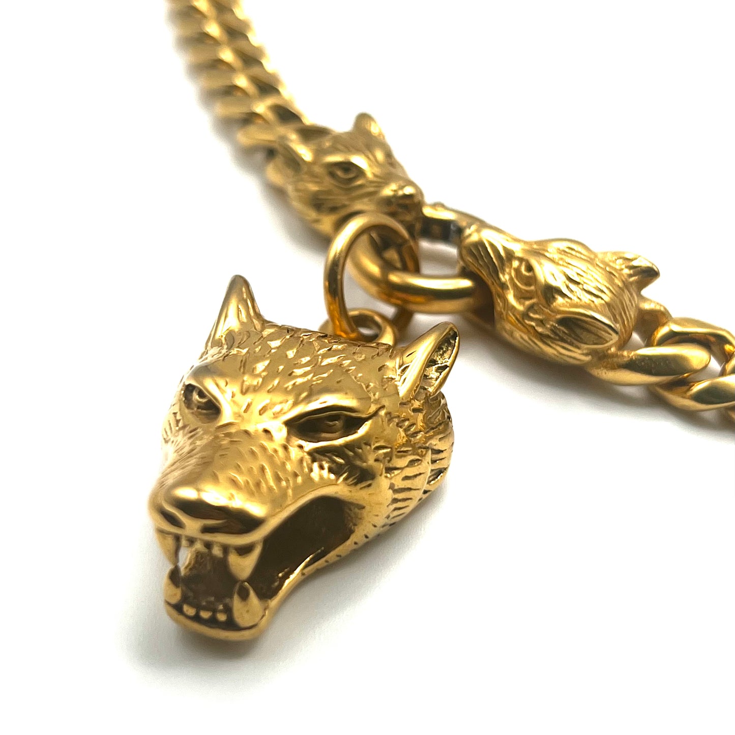 Collana WOLF SPIRIT | Acciaio Inox Massiccio Ultra-Spesso – Eldra Milano