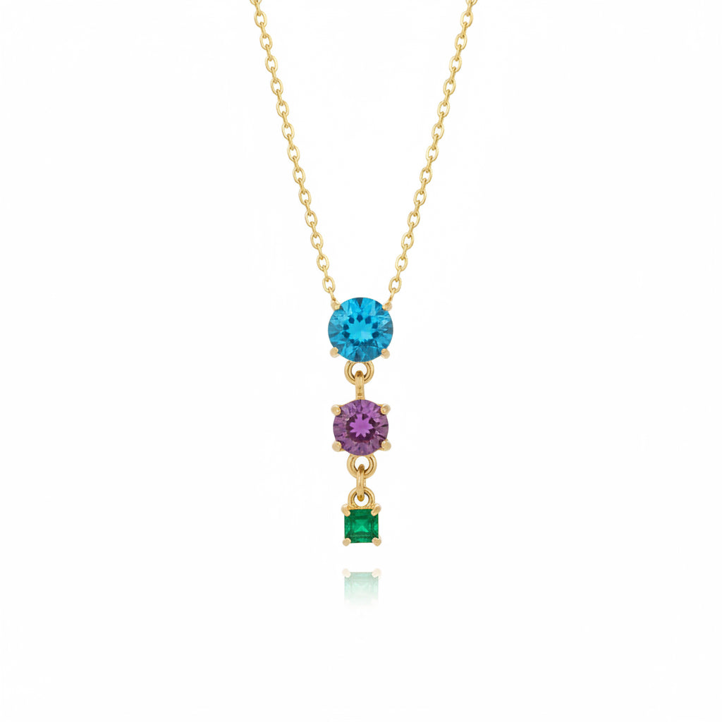 Collana cascata di colorí pendenti
