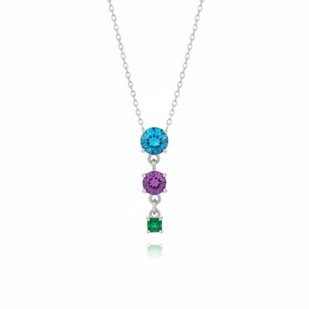 Collana cascata di colorí pendenti