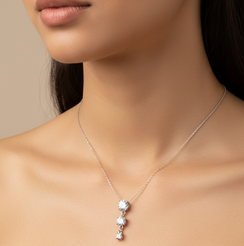 Collana cascata di colorí pendenti