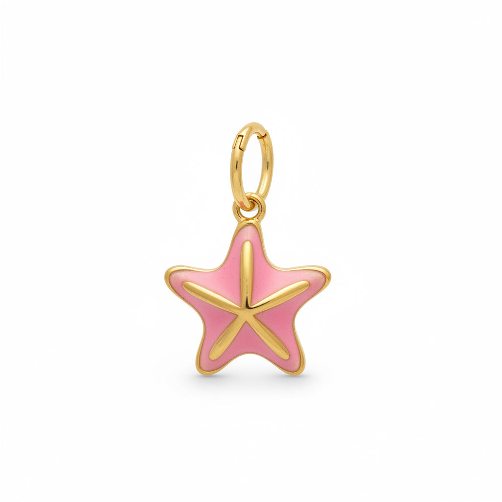 Charm stella marina rosa
