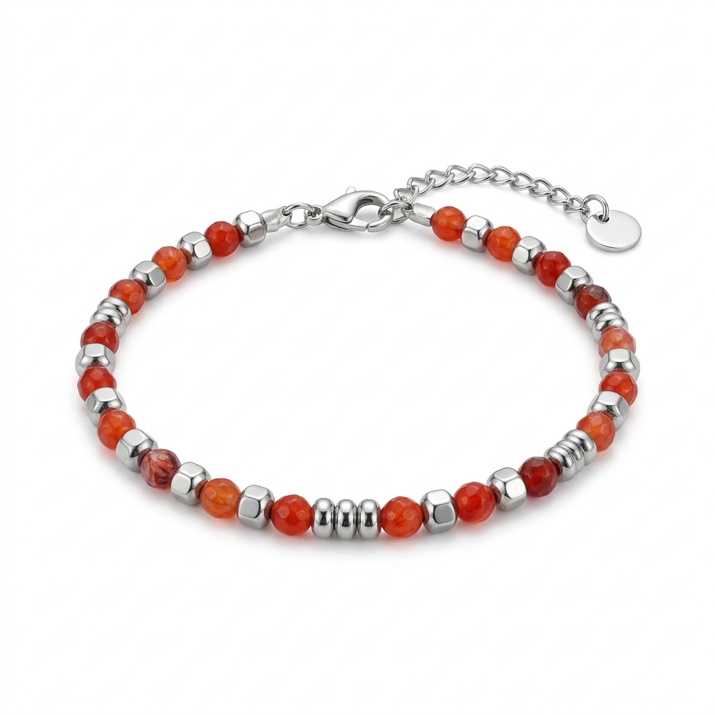 Bracciale ESSENCE STONE | Pietre Naturali a Sfera e Acciaio Inox – linea4316 – Eldra Milano