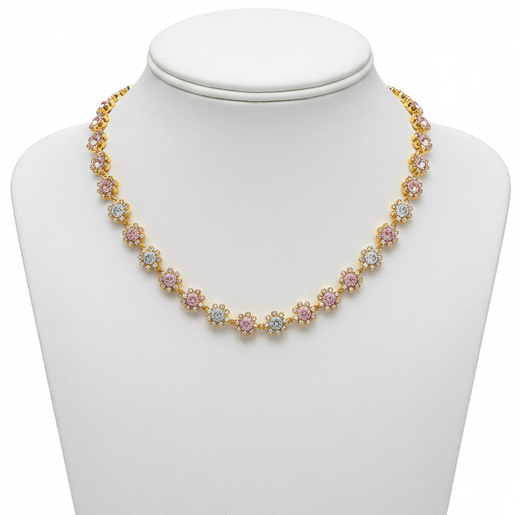 Collana girocollo choker regina floreale