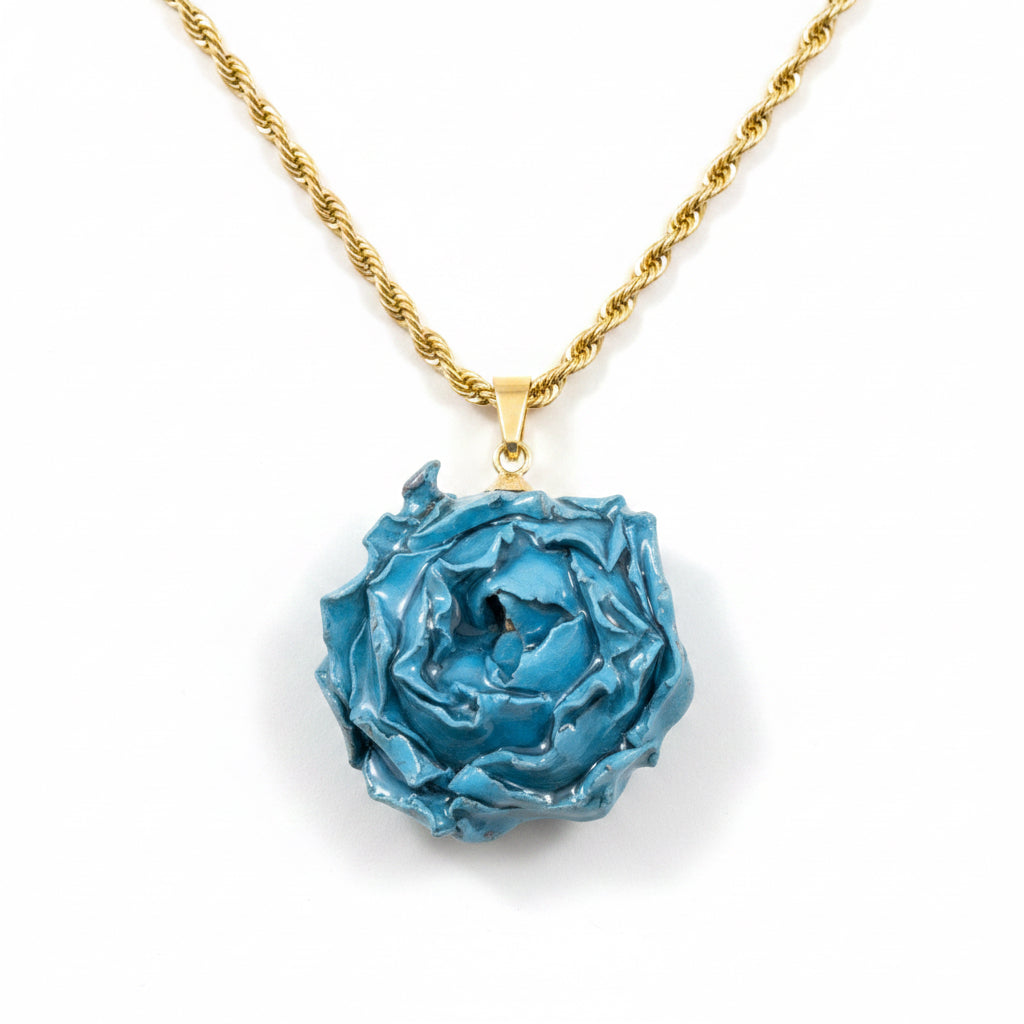 Charm fiore azzurro