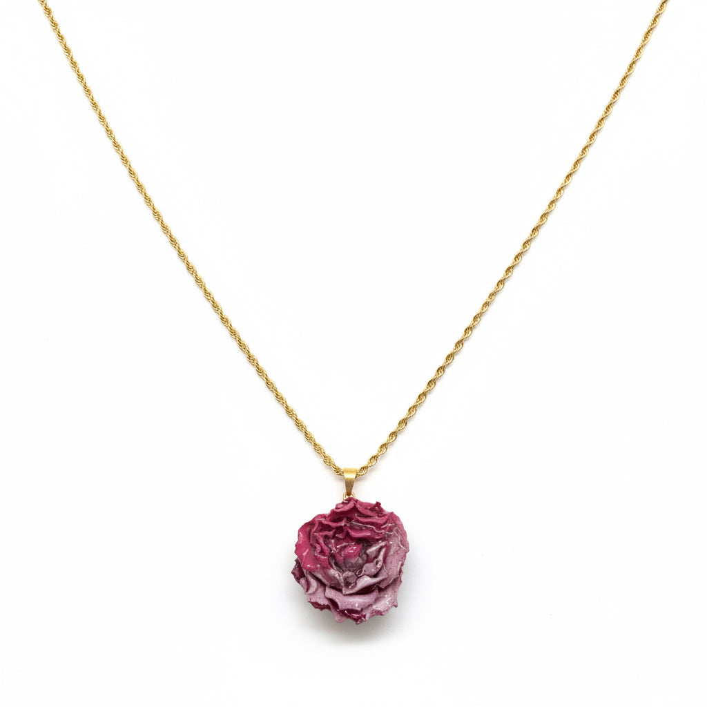 Charm Fiore rosa bocciolo aperto