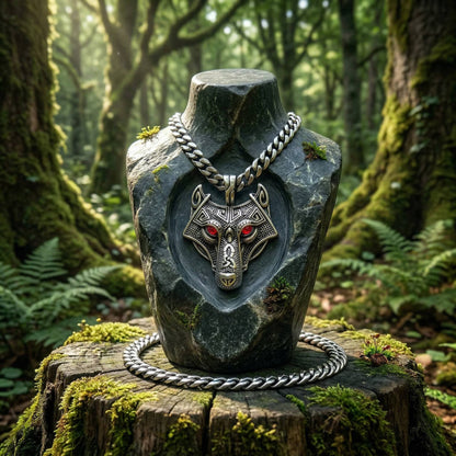 WOLF FENRIR in Acciaio Inox Massiccio - Eldra Milano