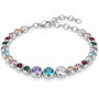 Bracciale INFINITY GLOW | Tennis Graduato in Acciaio Inox e Zirconi Multicolore – Eldra Milano