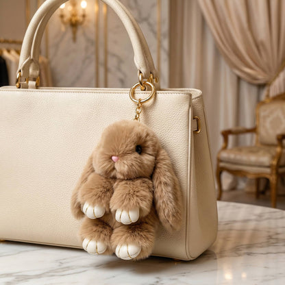 "Fluffy Bunny" – Luxury Bag Charm