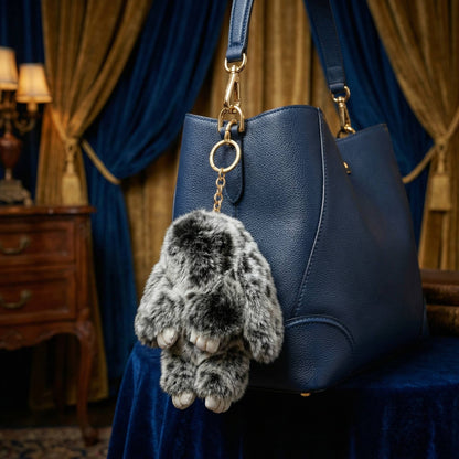 "Fluffy Bunny" – Luxury Bag Charm